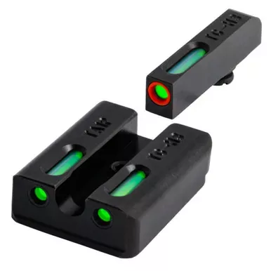 TRUGLO TFX Pro | Sight Set | Fits Taurus Millenium/Slim | Tritium/Fiber-Optic | Day/Night Sight | 24/7 Brightness | Orange Ring on Front Sight | TG-TG13TA2PC