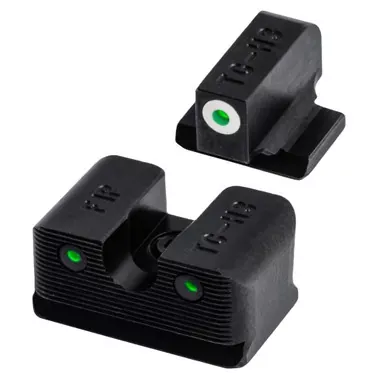 TRUGLO Tritium Pro | Sight Set | Fits FNX 9 | Green Tritium | White Ring on Front Sight | TG-TG231F1W