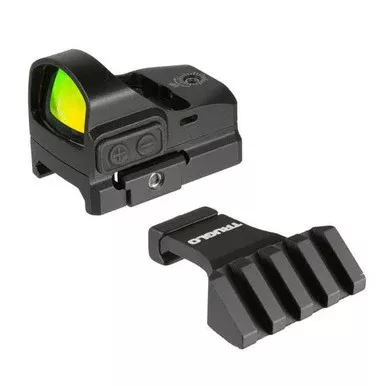 Truglo Tru-Tec Micro Sub-Compact Open Red Dot Sight (3 MOA Dot, Picatinny Rail Mount Included)
