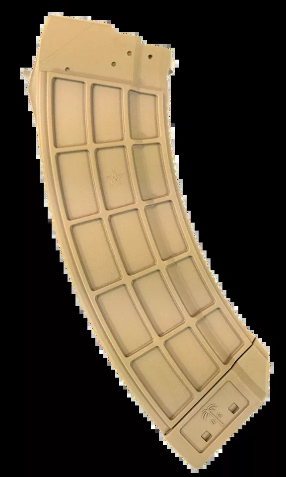 US Palm MA693A 30rd 7.62x39mm AK-47 Magazine, Flat Dark Earth Polymer with Stainless Steel Latch