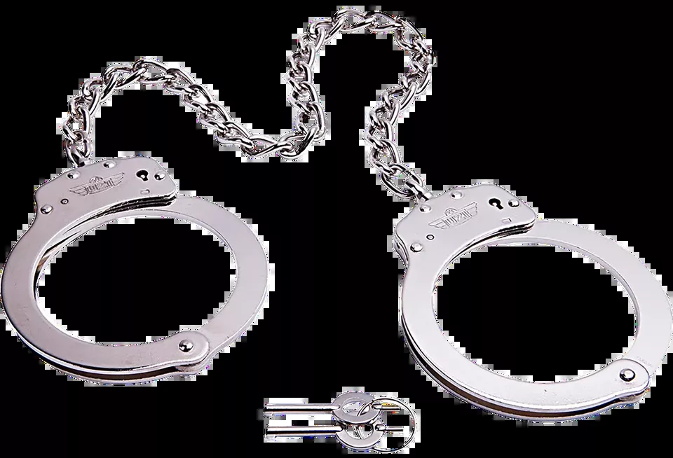 UZI Silver Handcuff with 2 Keys - UZIHCLEG Model