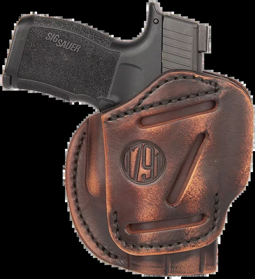 Versatile 1791 Gunleather 3-Way Holster for Ruger, S&W, Glock - Ambidextrous Fit