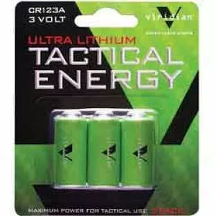 Viridian Weapon TechFALSElogies Battery CR123A Lithium 3/Pack Green VIR-CR123-3