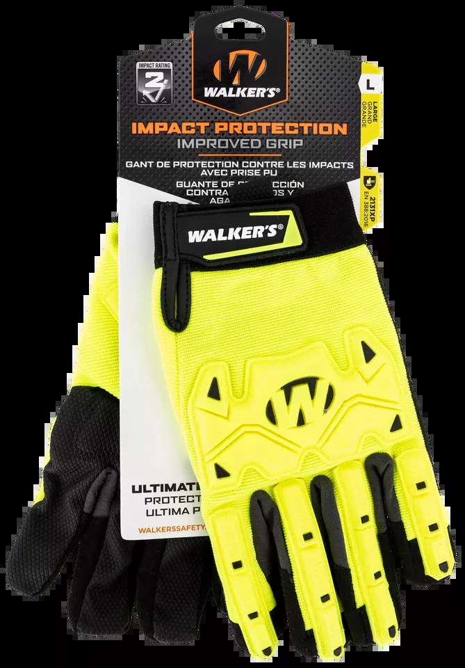 Walker's Cold Weather Impact Protection Gloves - Black/Yellow, Medium