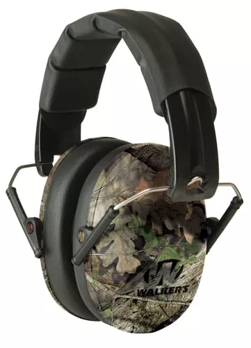 Walkers GWPFPM1CMO Pro Low Profile Passive Muff 22 dB Over the Head Mossy Oak/Black Polymer
