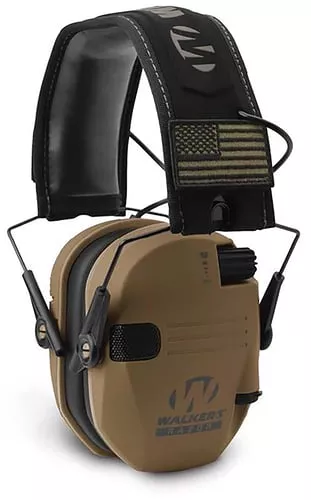Walkers GWPRSEMPATBB Razor Patriot Polymer 23 dB Over the Head Battle Brown/Black Adult