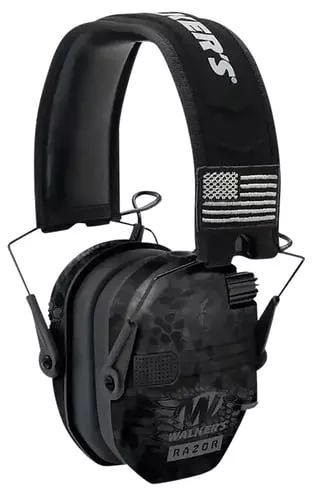 Walkers GWPRSEMPATKPT Razor Patriot Slim Muff 23 dB Over the Head Kryptek Highlander/Black Polymer