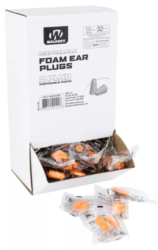 Walkers GWPSFFOAMPLUG200BX Foam Ear PlugsDisposable 32 dB Orange Adult 200 Per Box