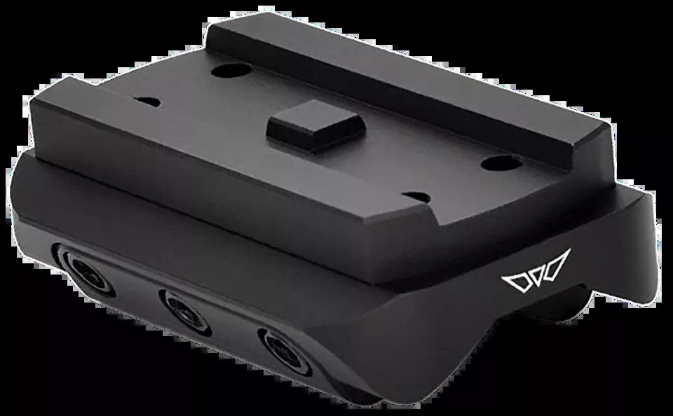 Warne 6111M Mini Red Dot Mount for Shotgun Rib - Black Anodized Aluminum, Compatible with Holosun, Sig Romeo5, Vortex Crossfire, Aimpoint Micro H1-H2, T1-T2