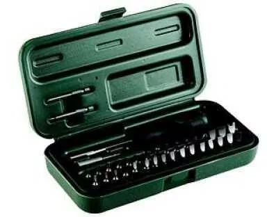 Weaver Compact Tool 36-Piece Set Hard Plastic Case Black/Green 849717