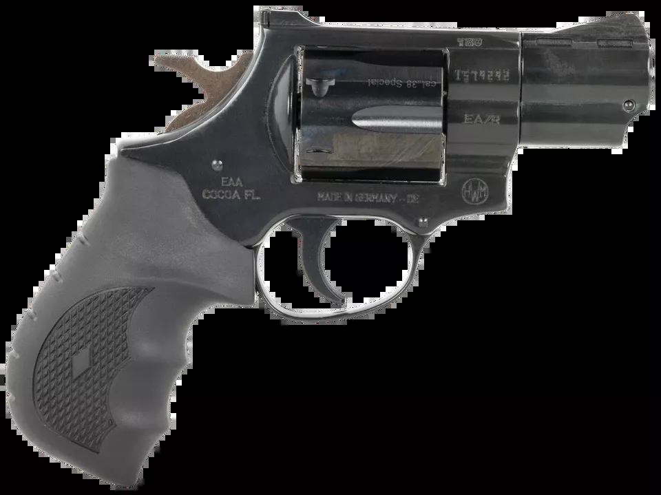 Weihrauch Windicator .38 Special Revolver - 2" Blued Steel, 6-Round Capacity, Compact Frame, Rubber Grip