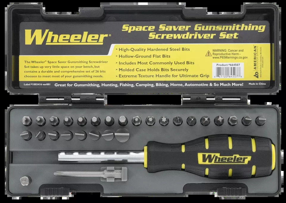 Wheeler 26-Piece Space-Saver Screwdriver Set - Gray Steel