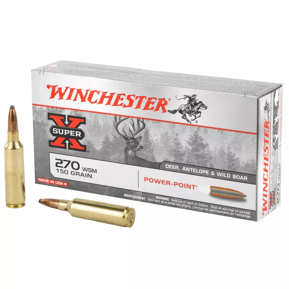 Winchester Supreme Power Point 270 WSM 150 Grain Ammunition - 20 Rounds