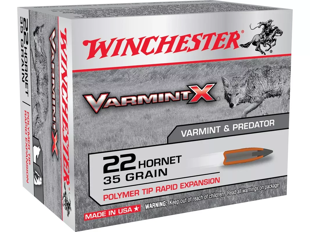 Winchester Vamint X 22 Hornet Ammo 35 Grain Polymer Tip