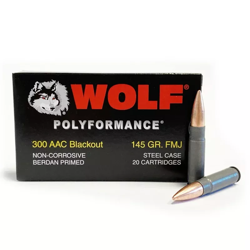 Wolf – 300 Blackout – 145 Grain – FMJ – Steel Case