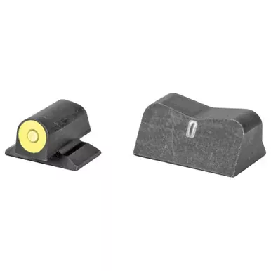 XS Sights DXT2 Big Dot | Tritium Night Sights | Yellow Front and Black Rear | Fits S&W Bodyguard .380 | SW-0036P-5Y