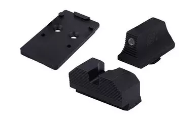 XS Sights Glock MOS Optic Plate and Sight Set for RMR Footprint Tritium Black