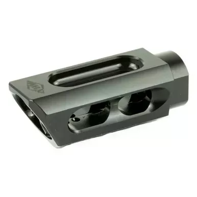 Yankee Hill Machine Co Slant Brake/Compensator | Muzzle Brake | 9MM | Black | 1/2X36 | AR | YHM-85-MB-A