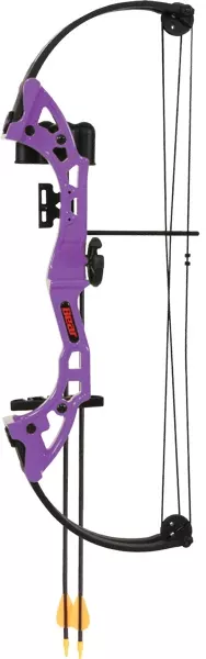 Youth Compound Bow - Bear Archery RH Purple for Ages 8+