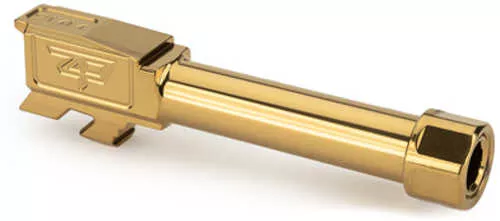 Zaffiri Precision Pistol Barrel Threaded 1/2x28 9mm 3.4" Tin Finish Gold For Glock 43 Zp43btg
