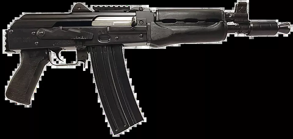 Zastava Arms USA ZPAP85 5.56 NATO Pistol with Dark Wood Handguard and Muzzle Brake