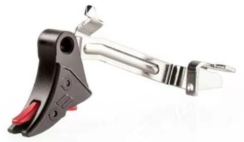 ZEV TechFALSElogies Pro Curved Trigger Bar Kit For Gen 5 Glocks Black w/ Red Safety Includes Connector CFT-PRO-BAR-