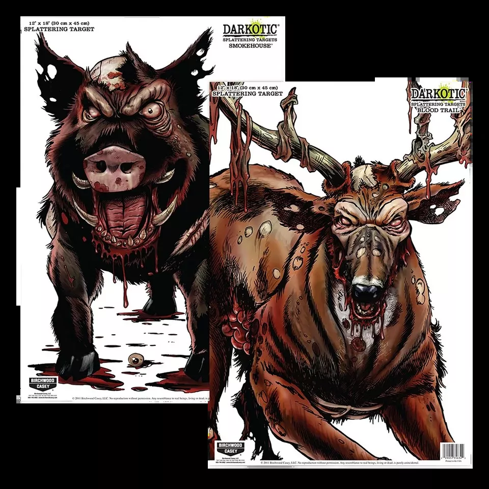 Zombie Deer/Hog Splatter Targets - 12" x 18" Impact Enhancement (8 Pack)